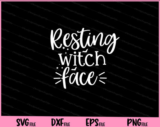 Resting Witch Face Halloween Svg Cutting Printable Files  - Premium Cutting Files in SVG, PNG & EPS Formats - Premium SVG Cutting Files for Crafts