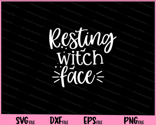 Resting Witch Face Halloween svg