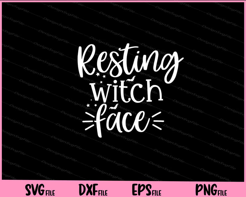 Resting Witch Face Halloween Svg Cutting Printable Files  - Premium Cutting Files in SVG, PNG & EPS Formats - Premium SVG Cutting Files for Crafts