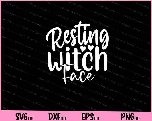 Resting Witch Face Halloween Svg Cutting Printable Files  - Premium Cutting Files in SVG, PNG & EPS Formats - Premium SVG Cutting Files for Crafts