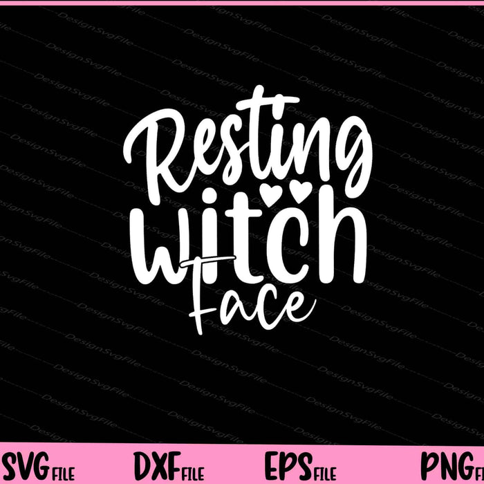 Resting Witch Face Halloween Svg Cutting Printable Files  - Premium Cutting Files in SVG, PNG & EPS Formats - Premium SVG Cutting Files for Crafts