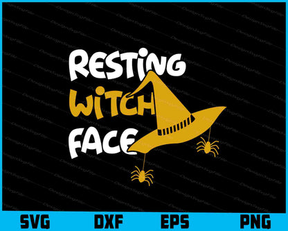 Resting Witch Face Halloween Svg, Png Design, Funny Quotes cut files  - Premium Cutting Files in SVG, PNG & EPS Formats - Premium SVG Cutting Files for Crafts