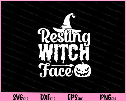 Resting witch face funny Halloween Svg Cutting Printable Files  - Premium Cutting Files in SVG, PNG & EPS Formats - Premium SVG Cutting Files for Crafts