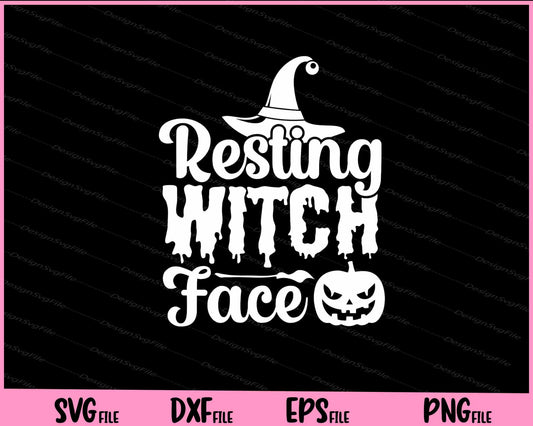 Resting witch face funny Halloween Svg Cutting Printable Files  - Premium Cutting Files in SVG, PNG & EPS Formats - Premium SVG Cutting Files for Crafts