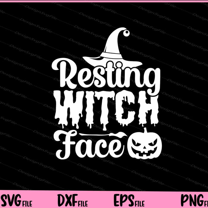 Resting witch face funny Halloween Svg Cutting Printable Files  - Premium Cutting Files in SVG, PNG & EPS Formats - Premium SVG Cutting Files for Crafts
