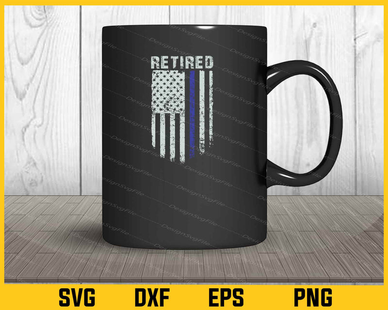 Retired Police American Flag mug