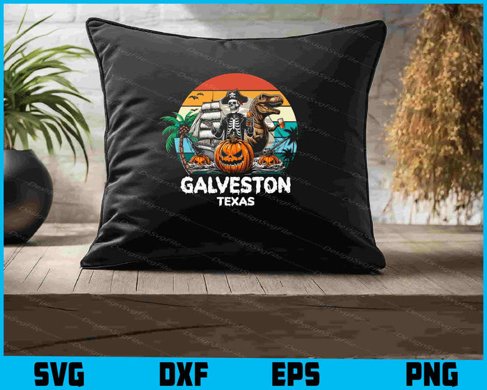 Retro Galveston Texas SVG, Texas Beach SVG, Halloween PNG
