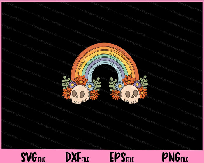 Retro Groovy Halloween Rainbow Svg Cutting Printable Files  - Premium Cutting Files in SVG, PNG & EPS Formats - Premium SVG Cutting Files for Crafts