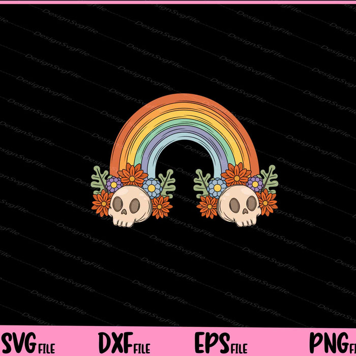 Retro Groovy Halloween Rainbow Svg Cutting Printable Files  - Premium Cutting Files in SVG, PNG & EPS Formats - Premium SVG Cutting Files for Crafts