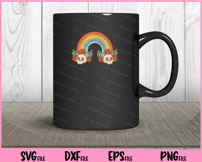 Retro Groovy Halloween Rainbow Svg Cutting Printable Files  - Premium Cutting Files in SVG, PNG & EPS Formats - Premium SVG Cutting Files for Crafts