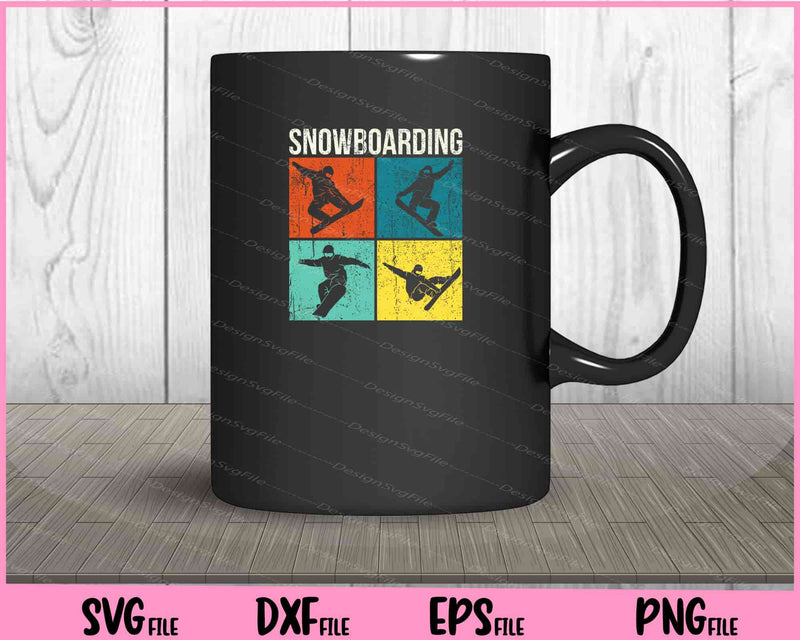 Retro Snowboard and Snowboarding mug