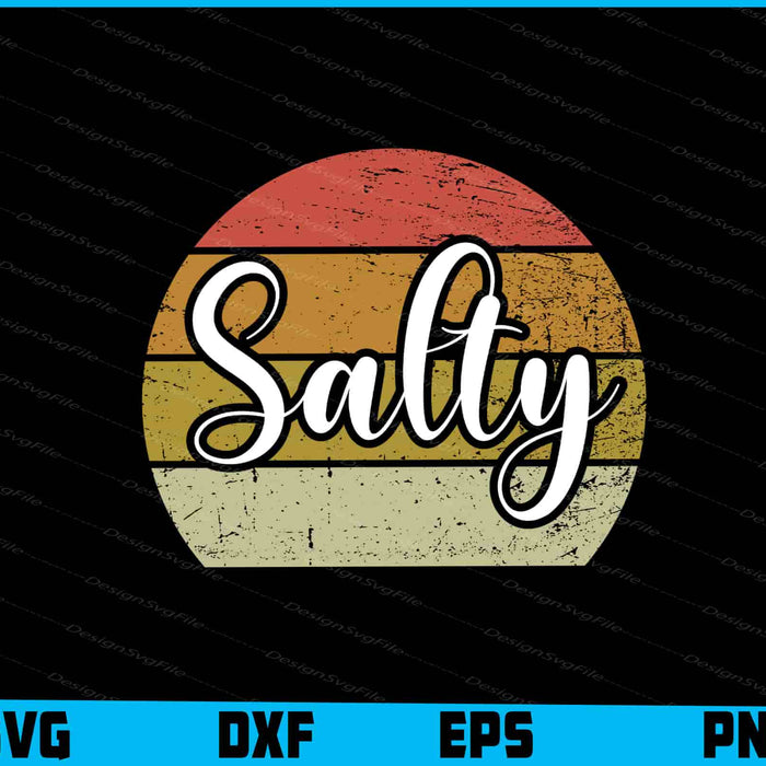 Retro Vintage Salty Beach Summer Vacation SVG