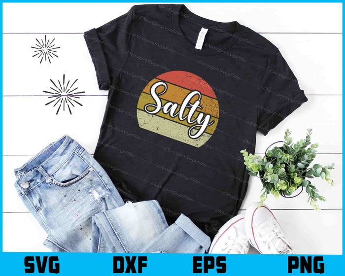 Retro Vintage Salty Beach Summer Vacation SVG