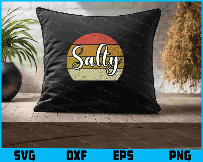 Retro Vintage Salty Beach Summer Vacation SVG