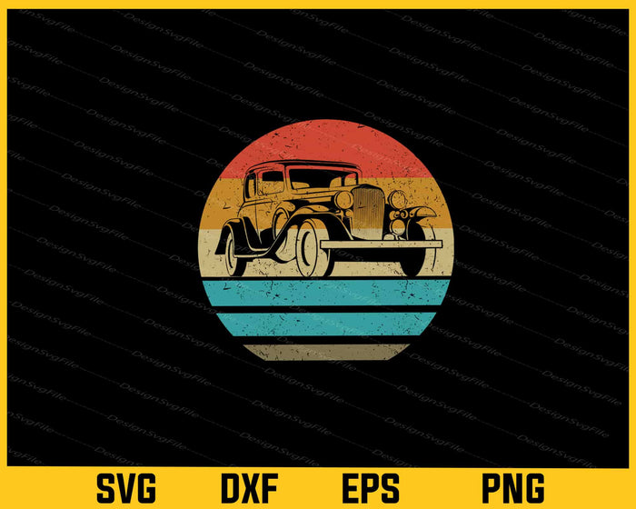 Retro Vintage Sunset 4x4 Car Off Road Svg Cutting Printable File  - Premium Cutting Files in SVG, PNG & EPS Formats - Premium SVG Cutting Files for Crafts
