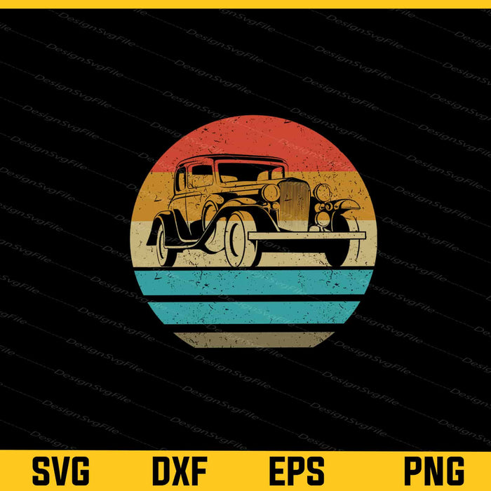 Retro Vintage Sunset 4x4 Car Off Road Svg Cutting Printable File  - Premium Cutting Files in SVG, PNG & EPS Formats - Premium SVG Cutting Files for Crafts