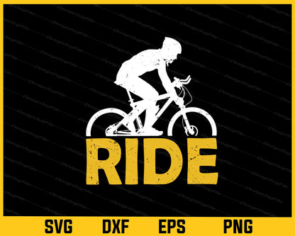 Ride Cycling Svg Cutting Printable File  - Premium Cutting Files in SVG, PNG & EPS Formats - Premium SVG Cutting Files for Crafts