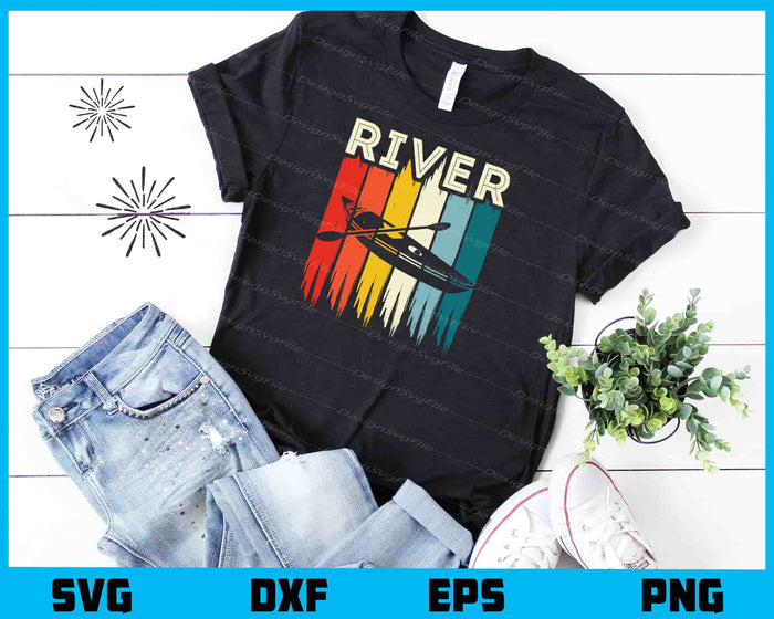 River Vintage Retro Svg Cutting Printable File  - Premium Cutting Files in SVG, PNG & EPS Formats - Premium SVG Cutting Files for Crafts