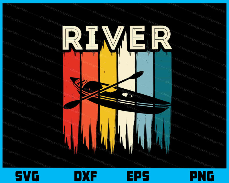 River Vintage Retro Svg Cutting Printable File  - Premium Cutting Files in SVG, PNG & EPS Formats - Premium SVG Cutting Files for Crafts