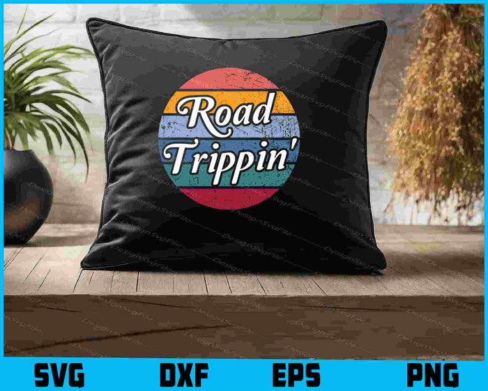 Road Trippin' Retro Circle SVG
