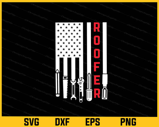 Roofer American Flag Svg Cutting Printable File  - Premium Cutting Files in SVG, PNG & EPS Formats - Premium SVG Cutting Files for Crafts