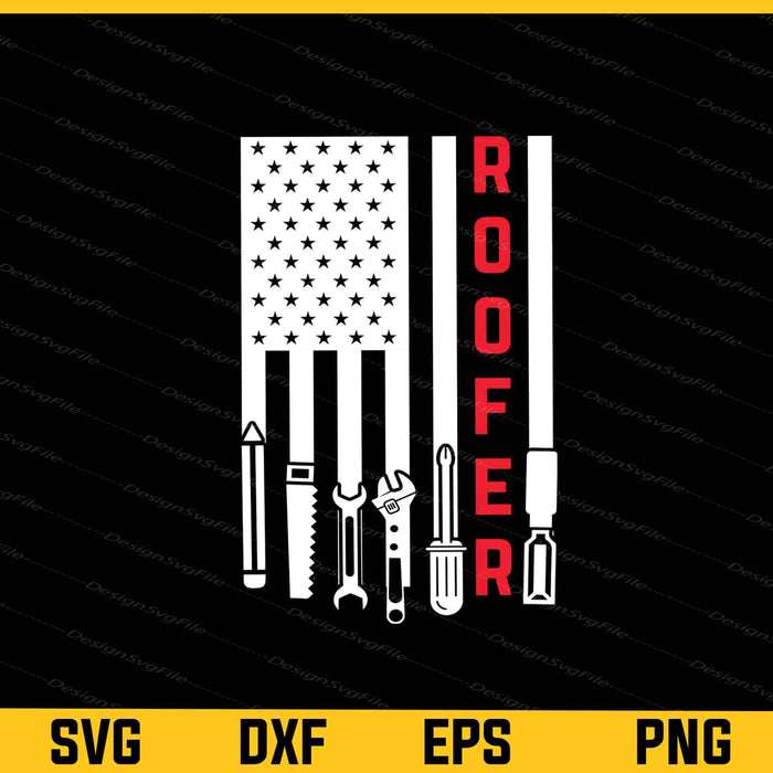 Roofer American Flag Svg Cutting Printable File  - Premium Cutting Files in SVG, PNG & EPS Formats - Premium SVG Cutting Files for Crafts