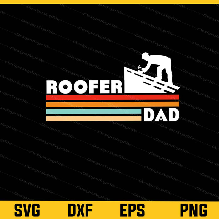 Roofer Vintage Dad Svg Cutting Printable File  - Premium Cutting Files in SVG, PNG & EPS Formats - Premium SVG Cutting Files for Crafts