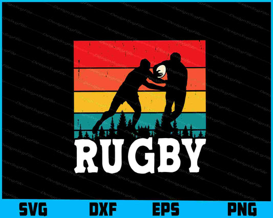 Rugby Player Vintage Retro