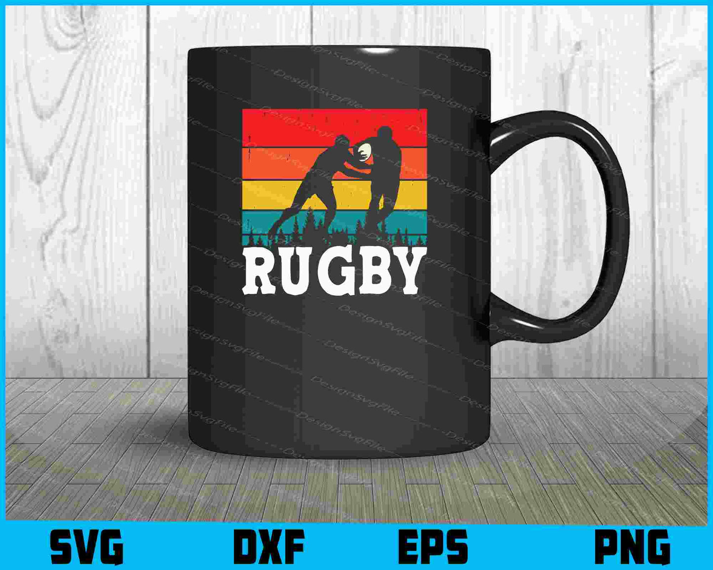 Rugby Player Vintage Retro