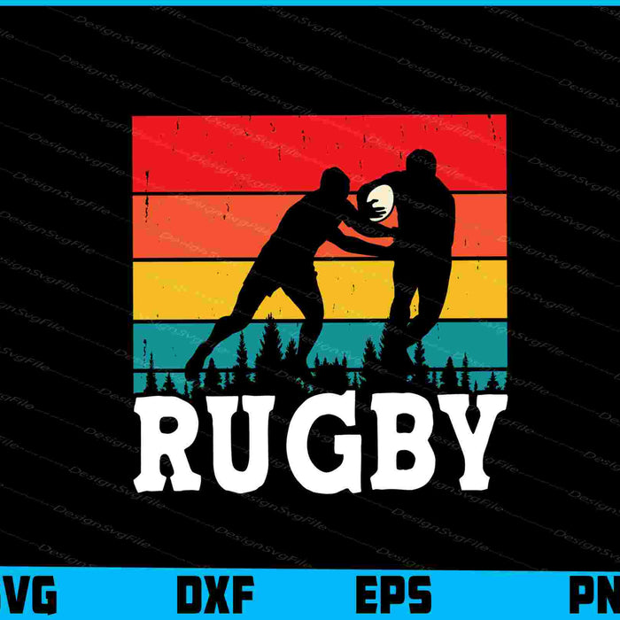 Rugby Player Vintage Retro