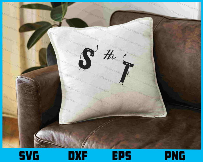 S and T Say Hi Funny SVG
