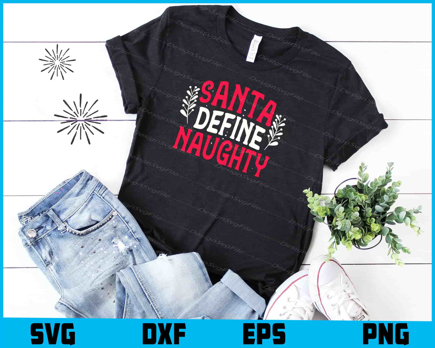 Santa Define Naughty Svg, Png Files, Funny Quotes cut files  - Premium Cutting Files in SVG, PNG & EPS Formats - Premium SVG Cutting Files for Crafts