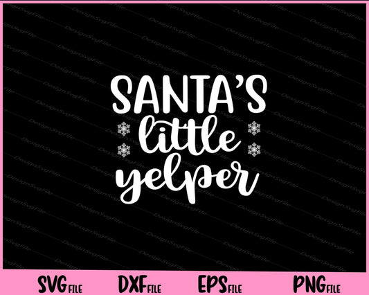 Santa's Little Helper Kids Christmas Svg Cutting Printable Files  - Premium Cutting Files in SVG, PNG & EPS Formats - Premium SVG Cutting Files for Crafts