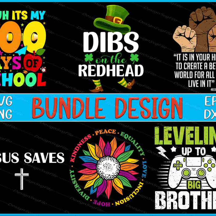 Collection of graphic designs with text and icons on a black background