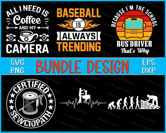 School Bus Bundle SVG, Coffee PNG