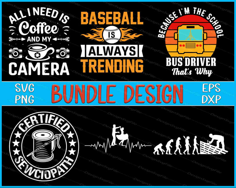 School Bus Bundle SVG, Coffee PNG