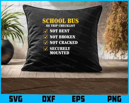 School Bus Pre Trip Checklist SVG