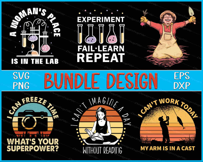 Science Bundle SVG, Fishing PNG