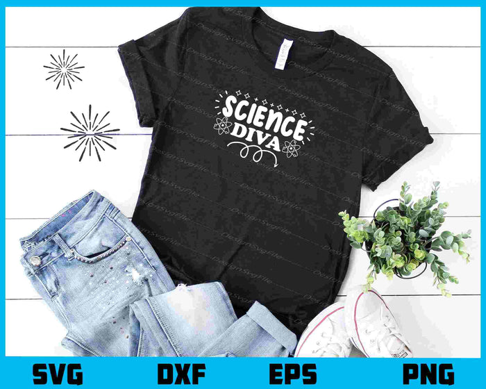Science Diva Svg Cutting Printable File  - Premium Cutting Files in SVG, PNG & EPS Formats - Premium SVG Cutting Files for Crafts