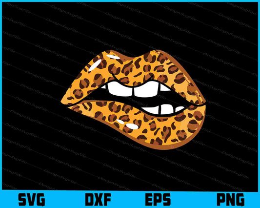 Sexy Leopard Lips SVG PNG Printable File  - Premium Cutting Files in SVG, PNG & EPS Formats - Premium SVG Cutting Files for Crafts