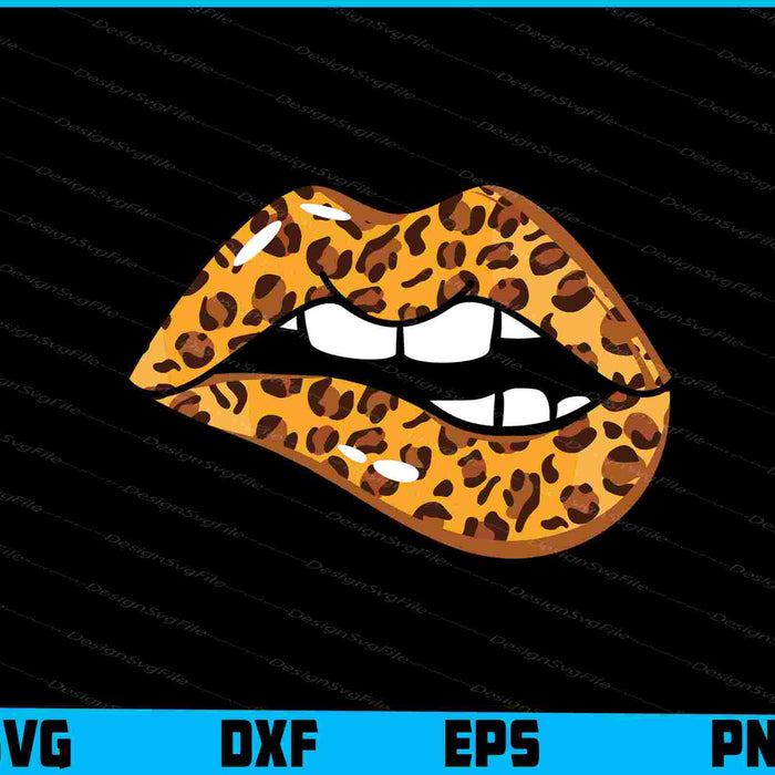 Sexy Leopard Lips SVG PNG Printable File  - Premium Cutting Files in SVG, PNG & EPS Formats - Premium SVG Cutting Files for Crafts