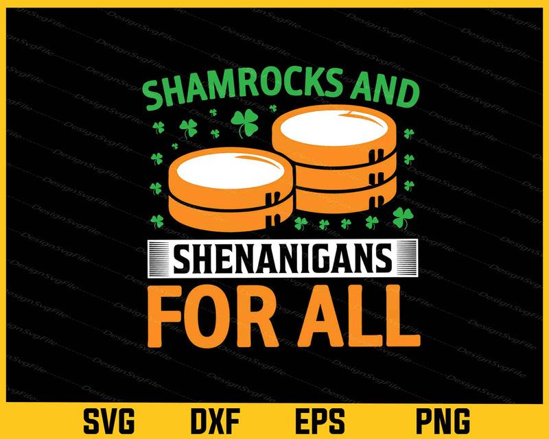 Shamrocks & Shenanigans St Patrick Day svg