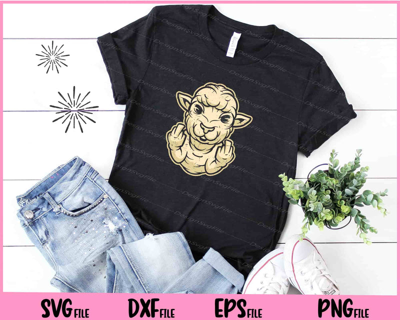 Sheep Middle Finger Funny t shirt