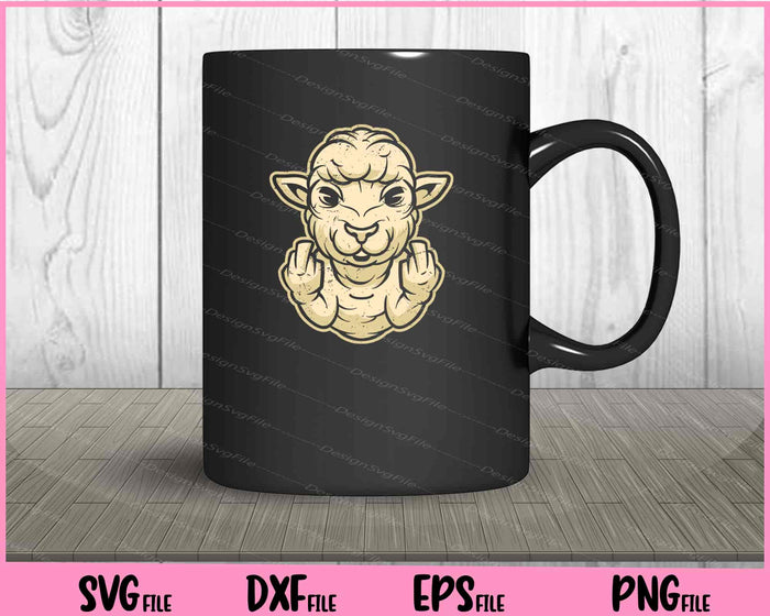 Sheep Middle Finger Funny Svg Cutting Printable Files  - Premium Cutting Files in SVG, PNG & EPS Formats - Premium SVG Cutting Files for Crafts