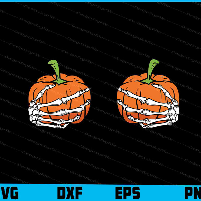 Skeleton Hands Pumpkin SVG PNG Printable File  - Premium Cutting Files in SVG, PNG & EPS Formats - Premium SVG Cutting Files for Crafts