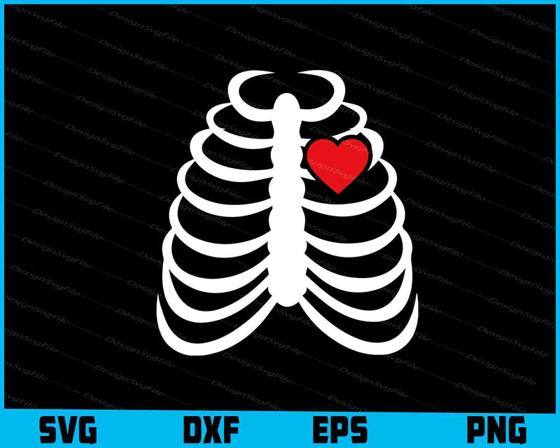 Skeleton Heart SVG