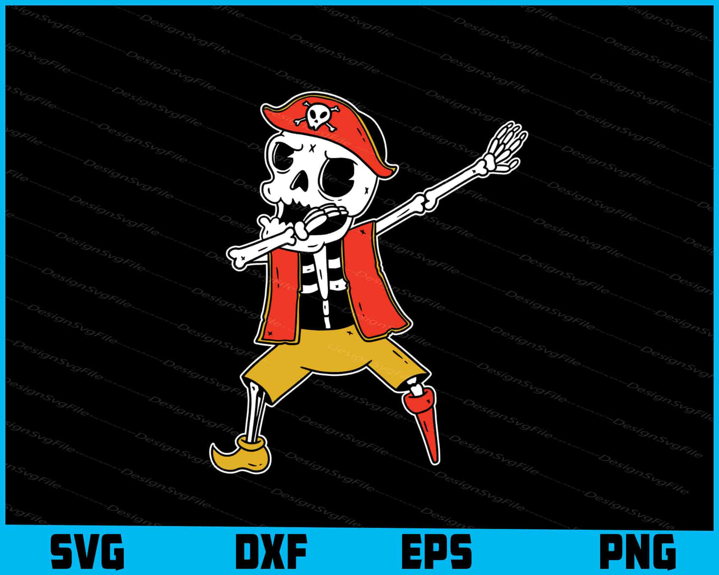 Skeleton Pirate Dab Halloween