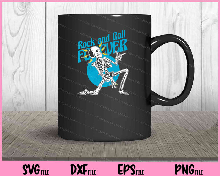 Skeleton Rock And Roll Forever Svg Cutting Printable Files  - Premium Cutting Files in SVG, PNG & EPS Formats - Premium SVG Cutting Files for Crafts