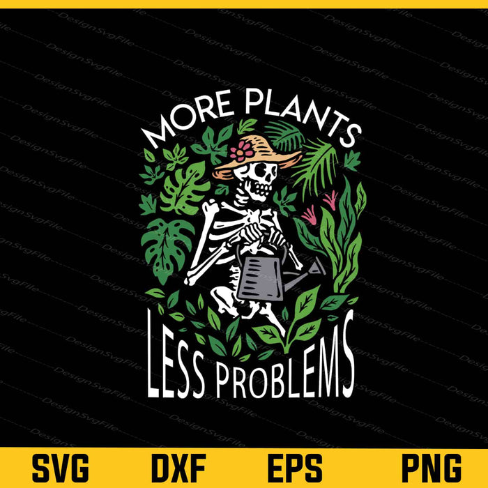 Skeleton Watering House Plants Svg Cutting Printable File  - Premium Cutting Files in SVG, PNG & EPS Formats - Premium SVG Cutting Files for Crafts