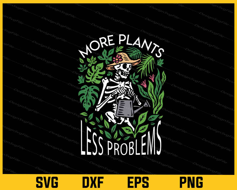 Skeleton Watering House Plants Svg Cutting Printable File  - Premium Cutting Files in SVG, PNG & EPS Formats - Premium SVG Cutting Files for Crafts